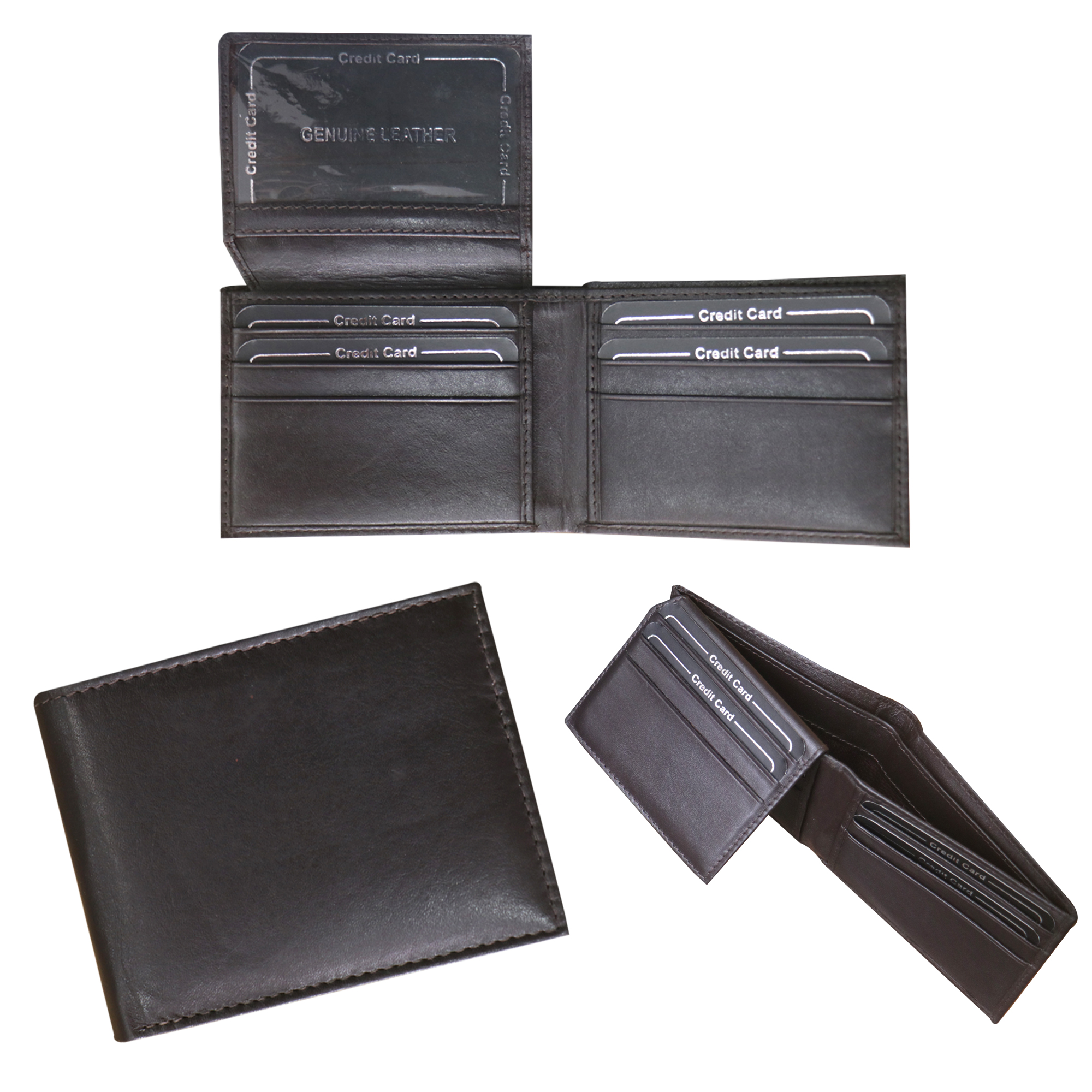 Black ID Window Bifold Wallet